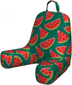 Наволочка для подушки для чтения Lunarable «Арбуз», яркие мультяшные ломтики свежих летних фруктов на темном фоне, мягкая набивная наволочка для кровати, маленький размер, разноцветная., Multicolor