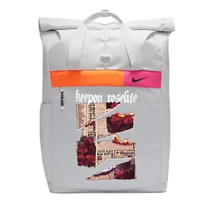 Рюкзак из ткани Обычный Унисекс Светло-серебристый серый Nike, Letter