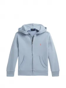 Худи на молнии с вышитым логотипом Polo Ralph Lauren Kids, синий