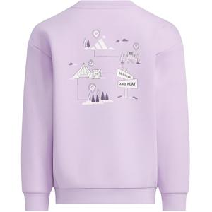 Свитшот Спортивная одежда Детский Adidas, фиолетовый/белый