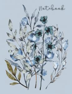 Notebook: Flowers Composition Notebook 8.5 x 11 in Checked Journal Notebook 120 pages