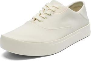 Мужские кроссовки OLUKAI Tradewind на каждый день, легкий канвасовый материал и классическая шнуровка, комфорт и поддержка на весь день, Off White/Off White