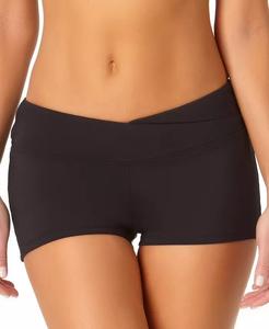 Женские плавки бикини с короткими чашечками и перекручиванием спереди Anne Cole, черный