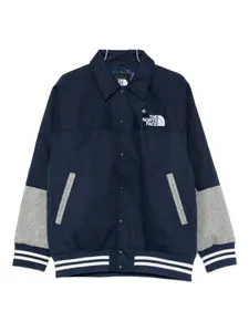 Бомбер с контрастными вставками The North Face, синий