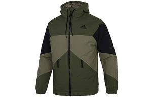 Стеганая куртка мужская армейского зеленого цвета Adidas, зеленый