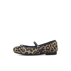 Comely Женские туфли Мэри Джейн, коричнево-белые с леопардовым принтом