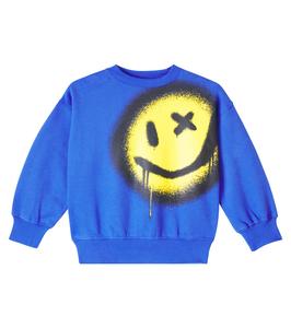 Маркированный хлопковый джерси свитшот Molo, Drip Smile
