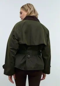 Летняя куртка из вощеной ткани Stradivarius, Khaki