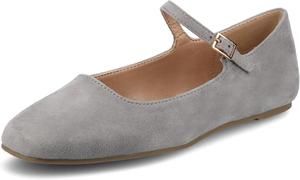 Женские туфли-лодочки Journee Carrie среднего и широкого размера с ремешком и пряжкой Journee Collection, серый