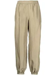 Укороченные брюки с эластичным поясом Semicouture, зеленый