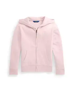 Детская флисовая худи с молнией для девочек 7-16 лет Polo Ralph Lauren, розовый