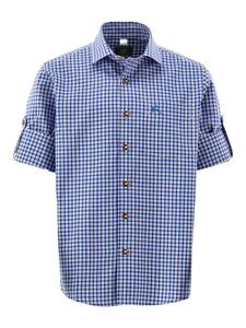 Детская традиционная рубашка Сламо василькового цвета OS-Trachten