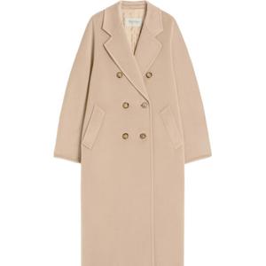 MaxMara Пальто женское Ecru с лацканами, умеренно прямое