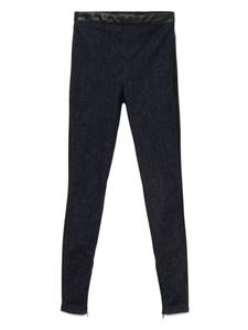 Леггинсы с кожаными вставками MITILIANE COUTURE, синий