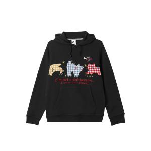 Nike Мужская толстовка Club с капюшоном, черная, средней толщины