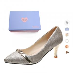 Xingdiman Женские золотые туфли на высоком каблуке с тонким каблуком [подарочный набор] (с подарком), цвет Gold Slim Heel[Gift Box Set](Gift Included)