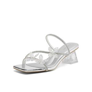 Женские сандалии Quiet Slide со стразами DAPHNE, Beige