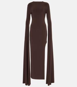 Облегающее платье из джерси Norma Kamali, Choco