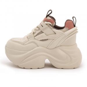 Милэн Лав Сонг амортизирующие противоскользящие и износостойкие утолщенные низкие кроссовки для женщин с высотой подошвы 8 см, молочный чай кофе