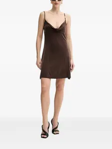 Мини-платье с воротником-хомут Versace Jeans Couture, коричневый