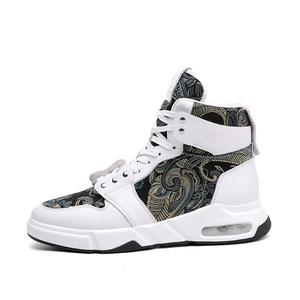 Повседневные кроссовки с амортизацией, дышащие, увеличивающие рост, утепленные полувысокие мужские белые Babinda, белые без подкладки