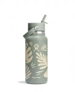 Бутылка объемом 0,9 л с широким горлышком и гибкой крышкой-соломинкой Hydro Flask, Botanical Bliss Agave