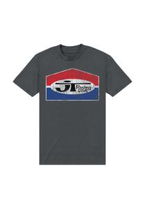 Футболка с принтом JT RACING FADING CLASSIC LOGO Henry Tiger, серый