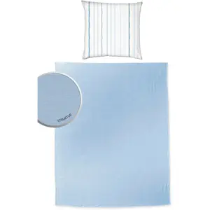 Постельное белье Primera «Примера Летний комплект» с полосатой наволочкой, светло-голубой