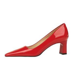 QITUMAUL Красные женские туфли на платформе с массивным каблуком 6 см, цвет Red[Heel Height 6cm]