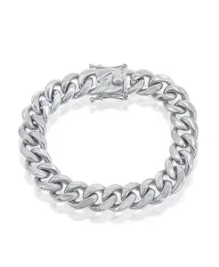 Браслет Miami Cuban Link из нержавеющей стали 14 мм Metallo, silver