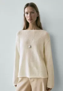 Джемпер с ажурной вышивкой Massimo Dutti, Beige