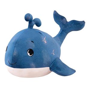 Плюшевая игрушка Smile Whale Cute Ocean Dolls высотой 30см/50см/80см/100см FANNIKEER, синий