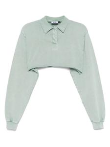 GCDS укороченная рубашка поло, зеленый