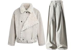 Повседневный спортивный костюм Unisex с лацканами, утолщенный и с флисовой подкладкой X1617, оранжевый mountain hawk jacket+оранжевый jeans