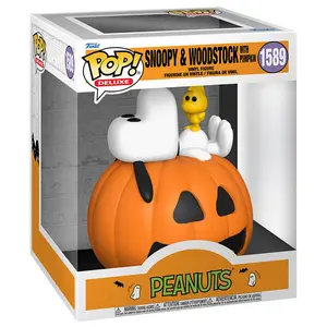 Фигурки Funko Peanuts Deluxe: Снупи и Вудсток с тыквой, оранжевый
