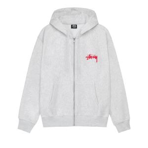 Толстовка Stussy Skate Tough на молнии, Ash Heather