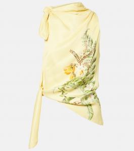 Топ с принтом Sol и завязкой на шее Alémais, Lemon