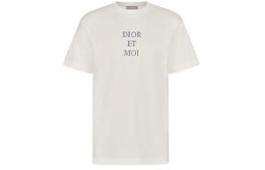 Ежеквартальные новинки Футболка унисекс Off White Dior, кремовый