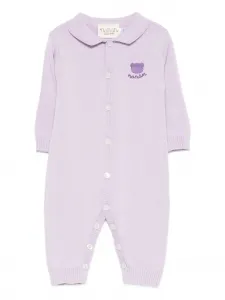 Комбинезон с воротником и вышивкой Nanan, фиолетовый