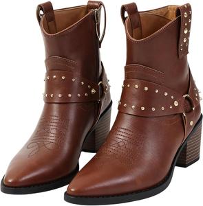 Женские ботильоны Fall Flat на низком каблуке, свободные кожаные ботильоны, классические ботильоны с боковой молнией, удобные модные ботильоны Generic