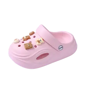 Детские сабо Rebound, устойчивые к истиранию, дышащие, быстросохнущие, нескользящие, с защитой от ударов NEZHACHAOHAI, розовый