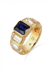 Elli Кольцо из серебра 925 пробы с золотым покрытием