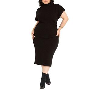 Женское платье-свитер с коротким рукавом plus size Eloquii, Black Onyx