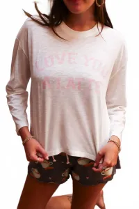 Футболка с длинными рукавами Love You A Latte, цвет слоновая кость Pj Salvage