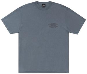 Футболка Stussy International Design, окрашенная пигментом в темно-синий цвет