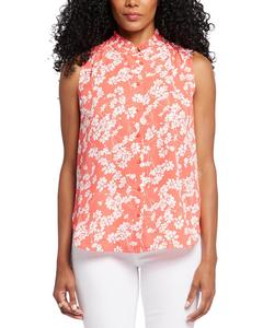 NYDJ Блузка с воротником-жабо, мультиколор