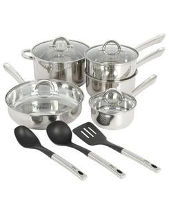 Oster Набор посуды из нержавеющей стали Sangerfield, 12 предметов, с кухонными принадлежностями