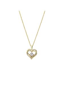 Lucardi Колье в форме сердца из серебра 925 пробы
