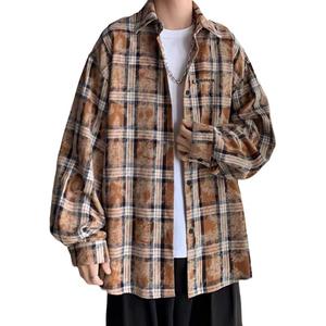 Рубашка Unisex Lapel Moderate ZIAREL, коричневый