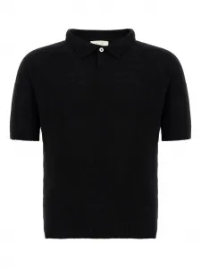 Рубашка поло с подолом в рубчик Ma'ry'ya, черный